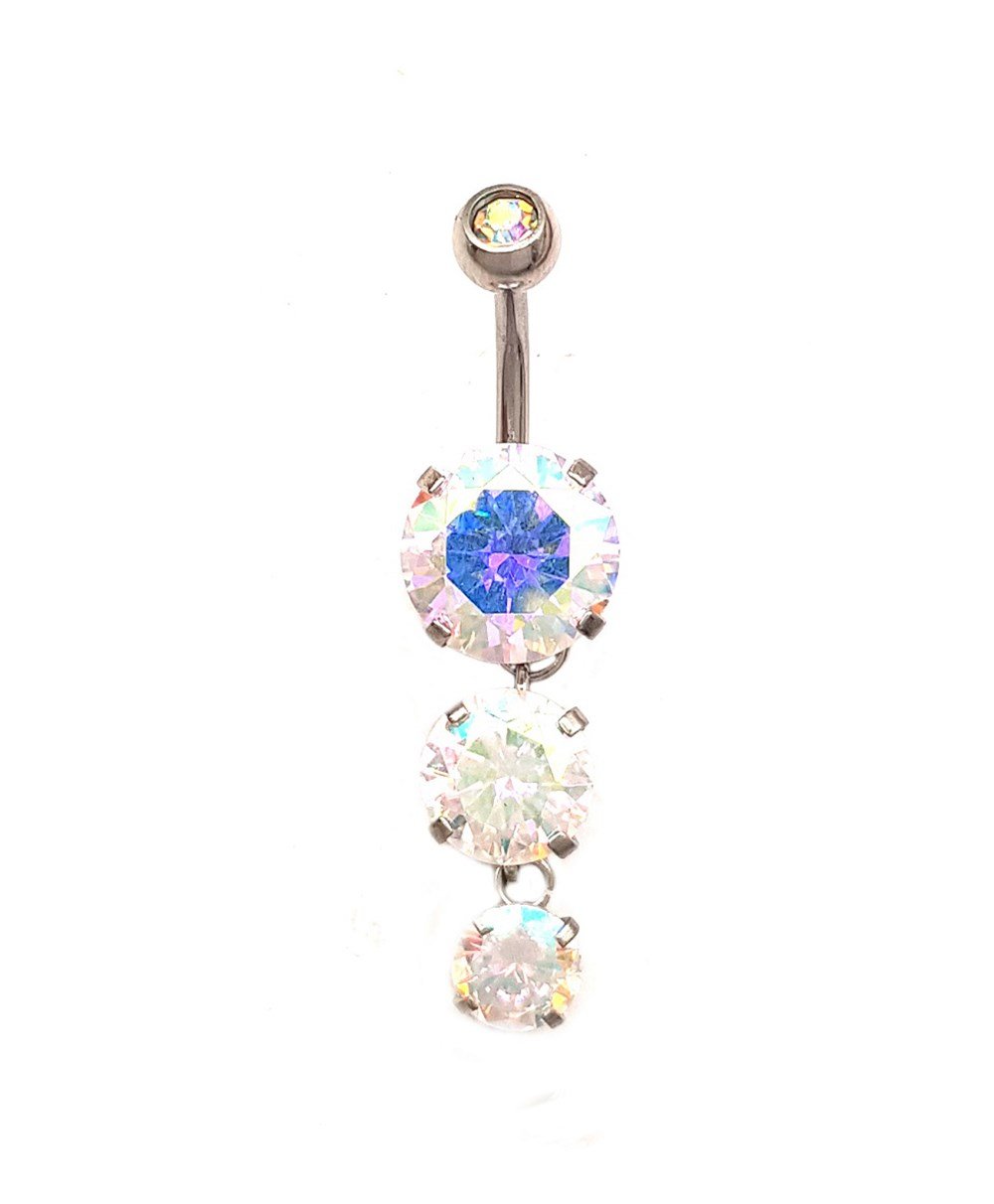 Welch Çelik Kırmızı Taşlı Göbek Piercing