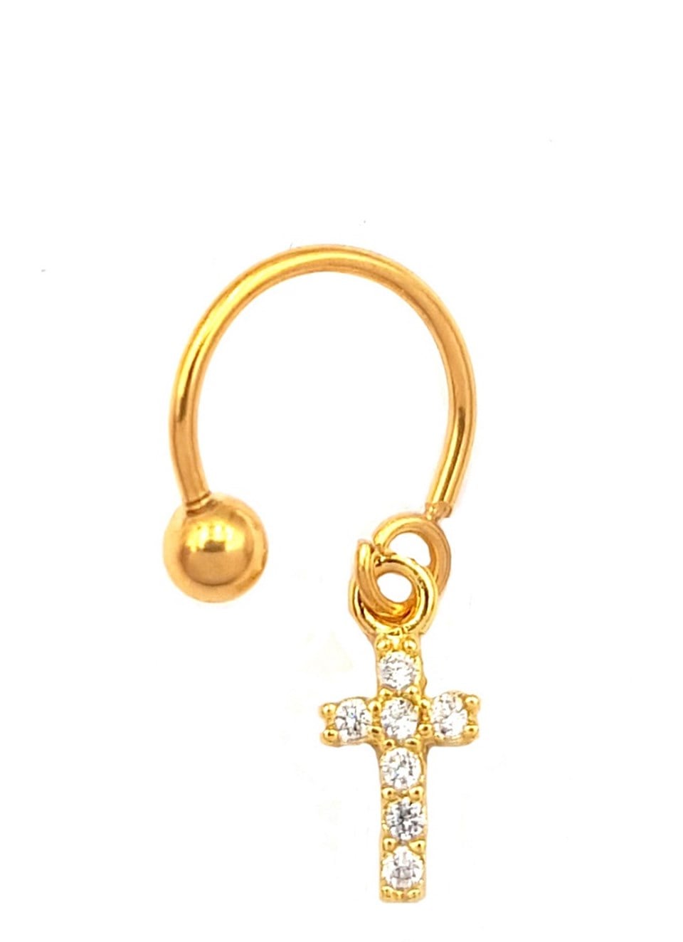 Welch Çelik Sallantılı Haç Piercing