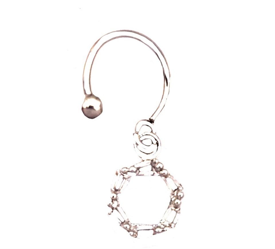 Welch Çelik Sallantılı Halka Baget Taşlı Piercing