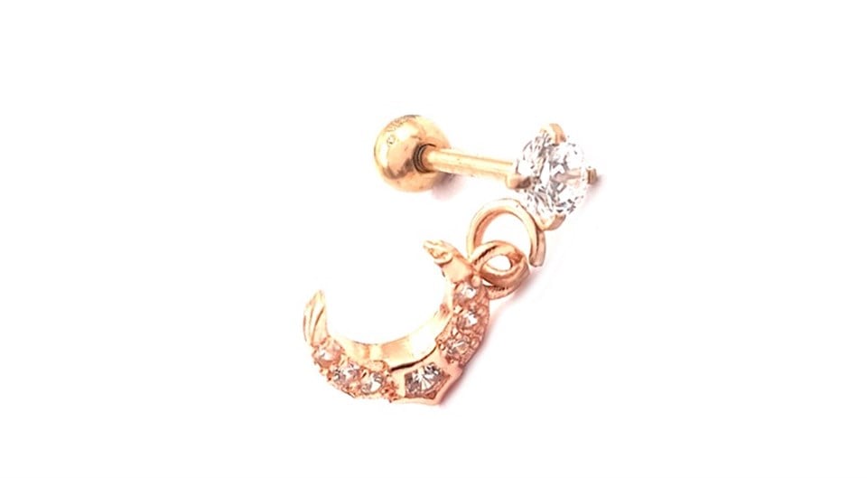 Welch Çelik Sallantılı Tragus Helix Piercing