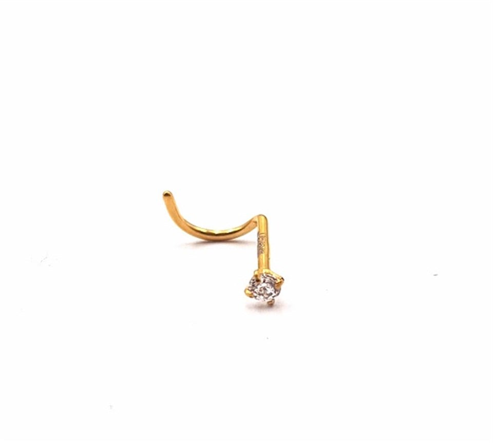 Welch Çelik Taşlı Burun Hızma Piercing