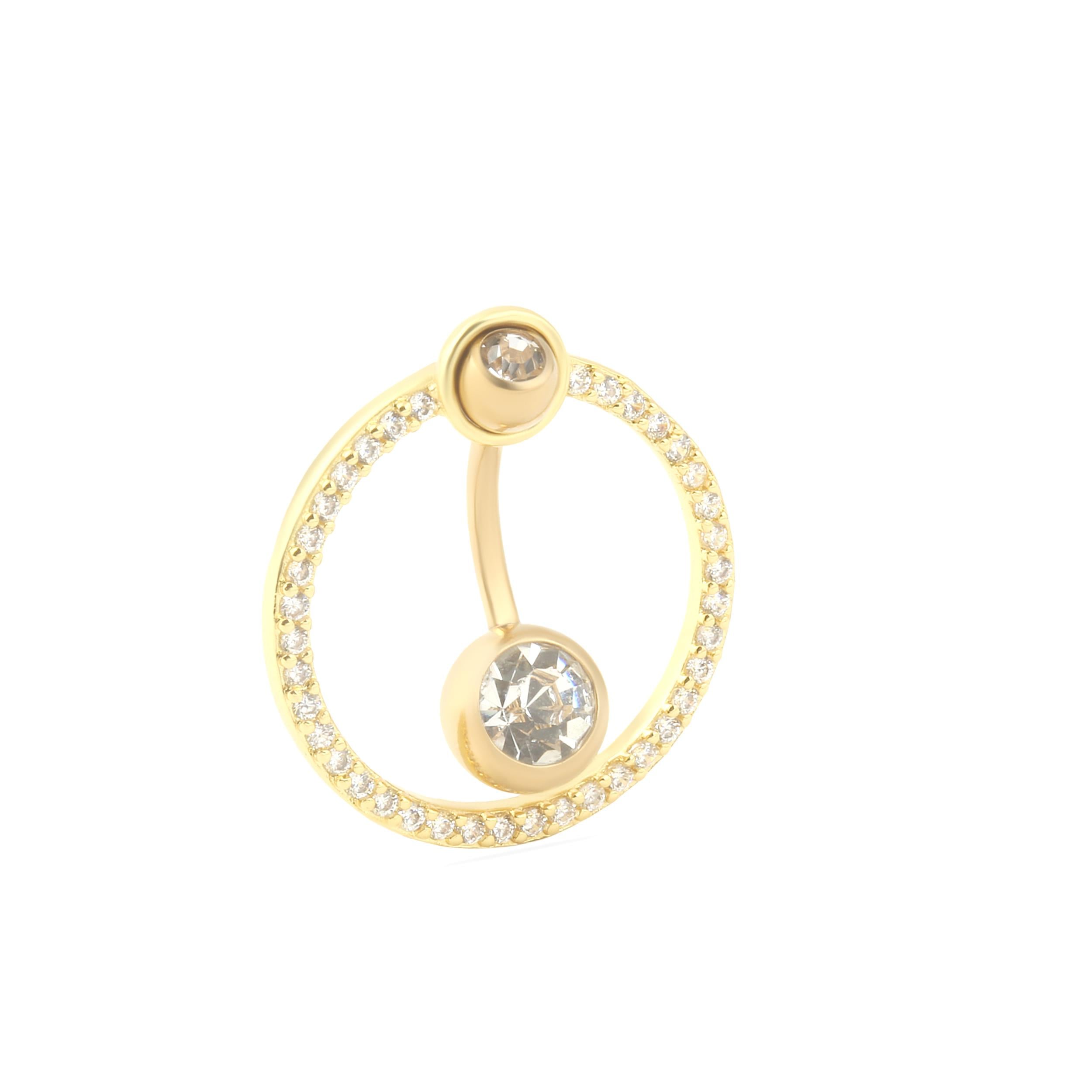 Welch Çelik Taşlı Göbek Halka Piercing