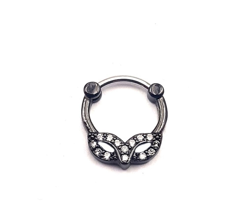 Welch Çelik Taşlı Halka Burun Hızma Kedi Piercing