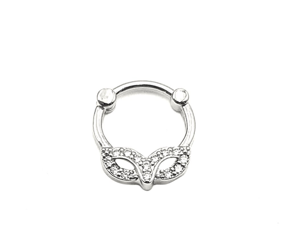 Welch Çelik Taşlı Halka Burun Hızma Kedi Piercing