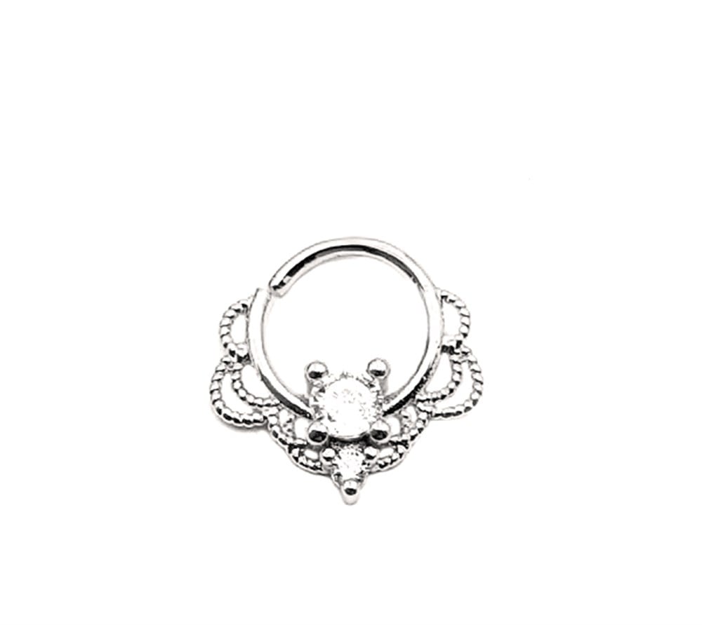 Welch Çelik Taşlı Halka Burun Hızma Piercing