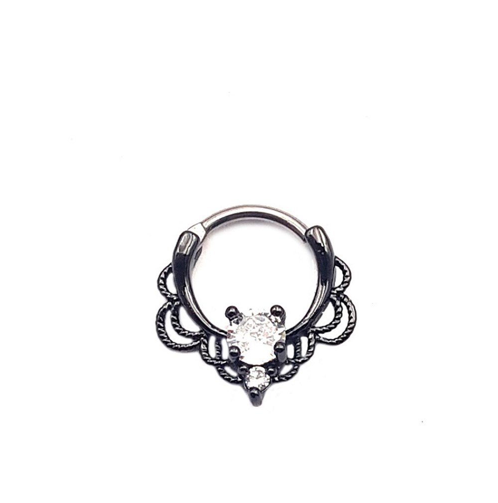 Welch Çelik Taşlı Halka Burun Hızma Piercing