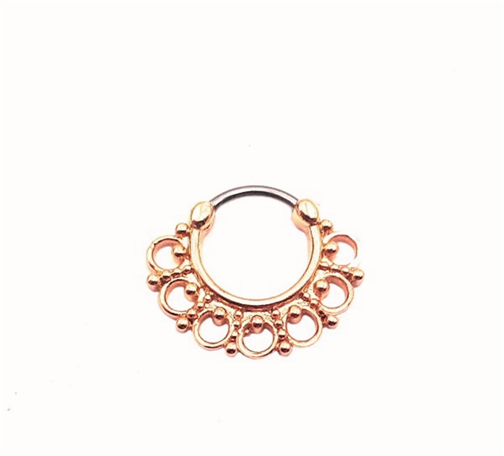 Welch Çelik Taşlı Halka Burun Hızma Piercing