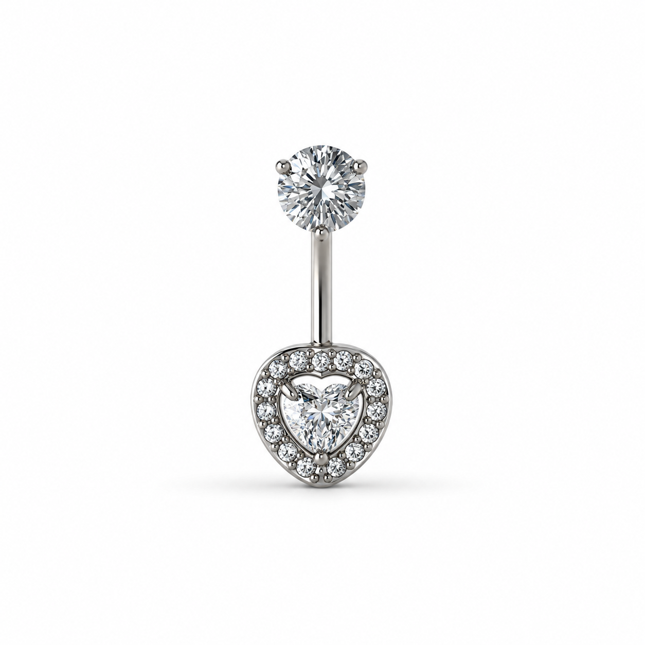 Welch Çelik Taşlı Kalpli Göbek Piercing Welch Çelik Taşlı Kalpli Göbek Piercing ve Piercing Modelleri - WELCH 