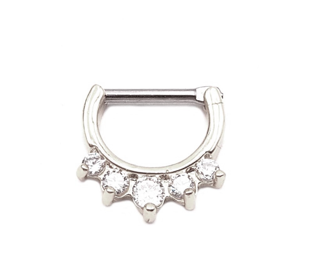 Welch Çelik Taşlı Septum Piercing