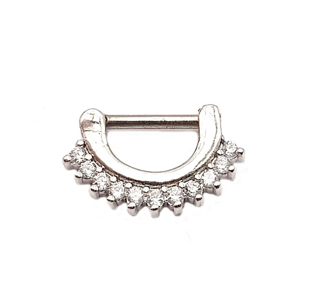 Welch Çelik Taşlı Septum Piercing