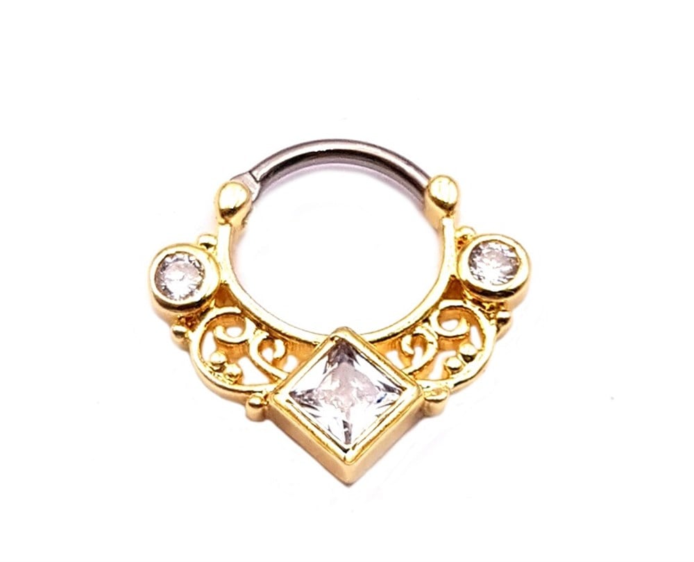 Welch Çelik Taşlı Septum Piercing