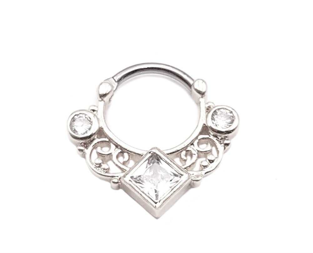 Welch Çelik Taşlı Septum Piercing