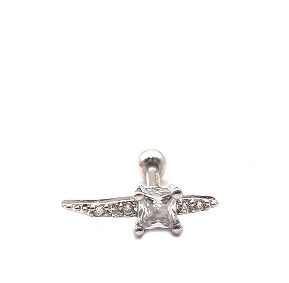 Welch Çelik Taşlı Tragus Helix Piercing