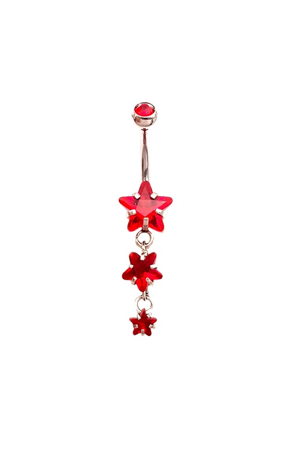 Welch Çelik Taşlı Yıldız Göbek Piercing
