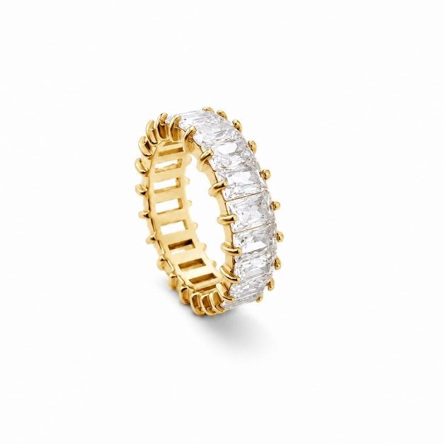 Welch Gold Baget Taşlı Su Yolu Çelik Yüzük Welch Gold Baget Taşlı Çelik Yüzük | Su Yolu Premium Yüzük 