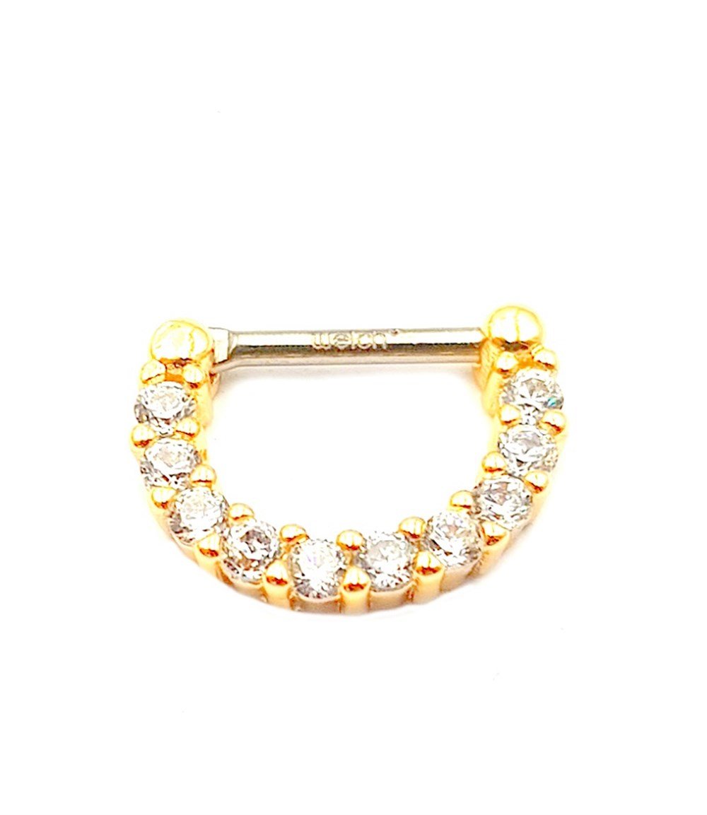 Welch Gold Çelik Taşlı Septum Piercing