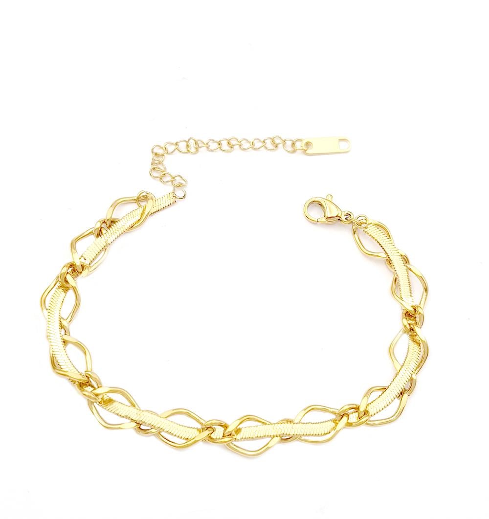 Welch Gold Ezme Zincirli Çelik Bileklik
