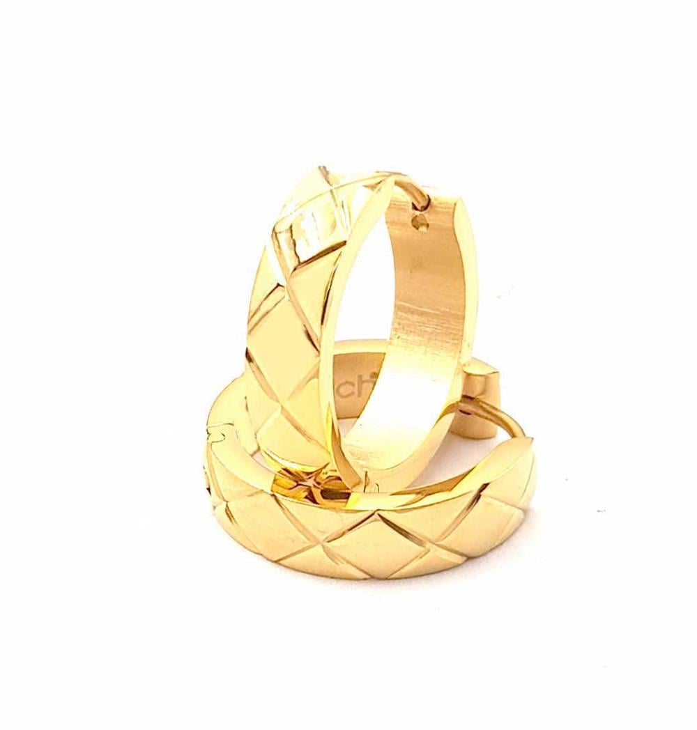 Welch Gold Halka Çelik Küpe