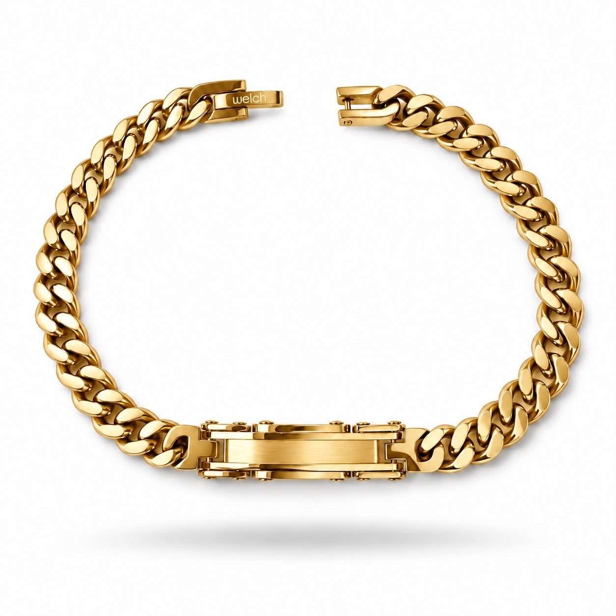 Welch Gold Kaplama Çelik Künye Erkek Bileklik Welch Gold Kaplama Çelik Künye Erkek Bileklik ve Çelik Deri Bileklik Modelleri - WELCH 