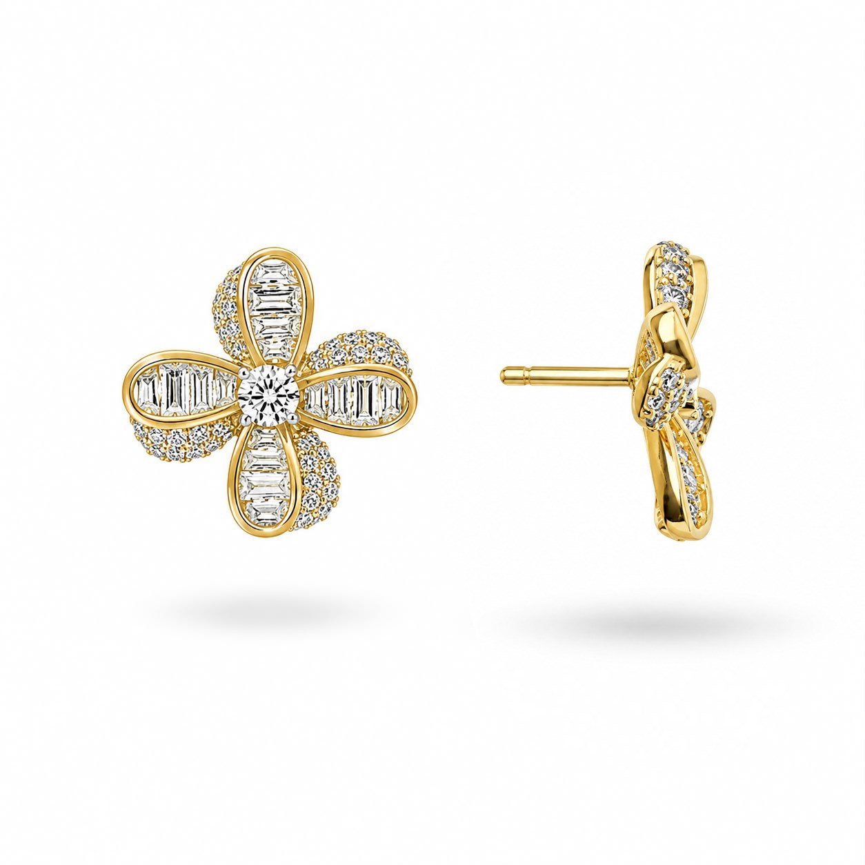 Welch Gold Yonca Gümüş Küpe - 925 Ayar Gümüş Küpe Welch Gold Yonca Gümüş Küpe ve Gümüş Küpe Modelleri | Welch 