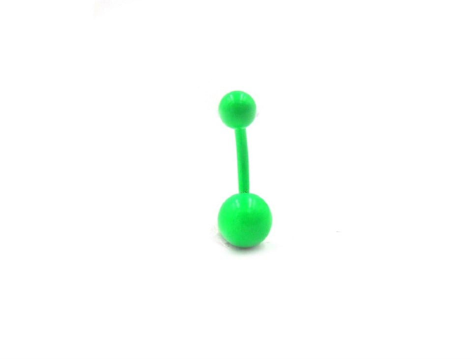 Welch Kadın Çelik Göbek Modeli Neon Yeşil Piercing