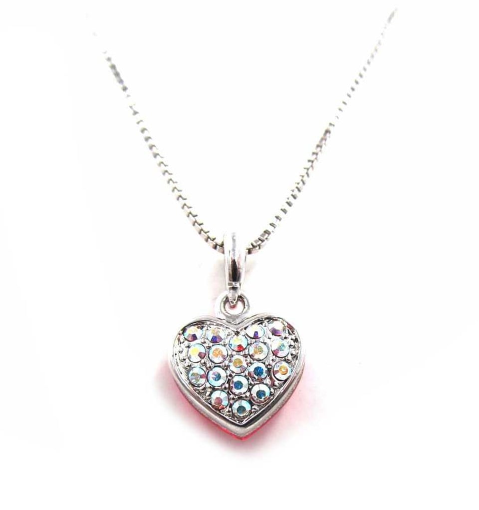 Welch Kırmızı Kalpli Swarovski Taşlı Kolye