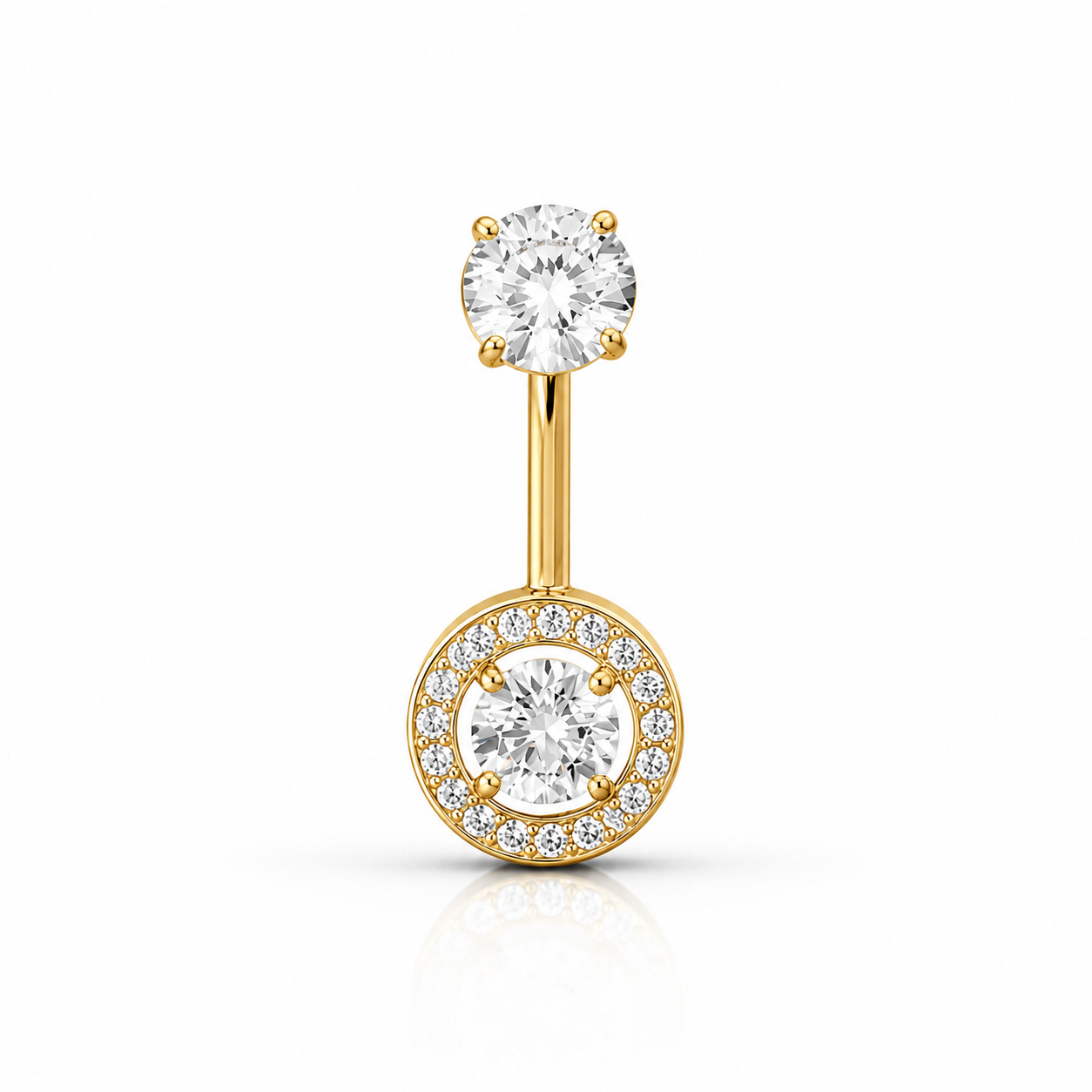 Welch Taşlı Gold Çelik Göbek Piercing Welch Taşlı Gold Çelik Göbek Piercing ve Piercing Modelleri - WELCH 