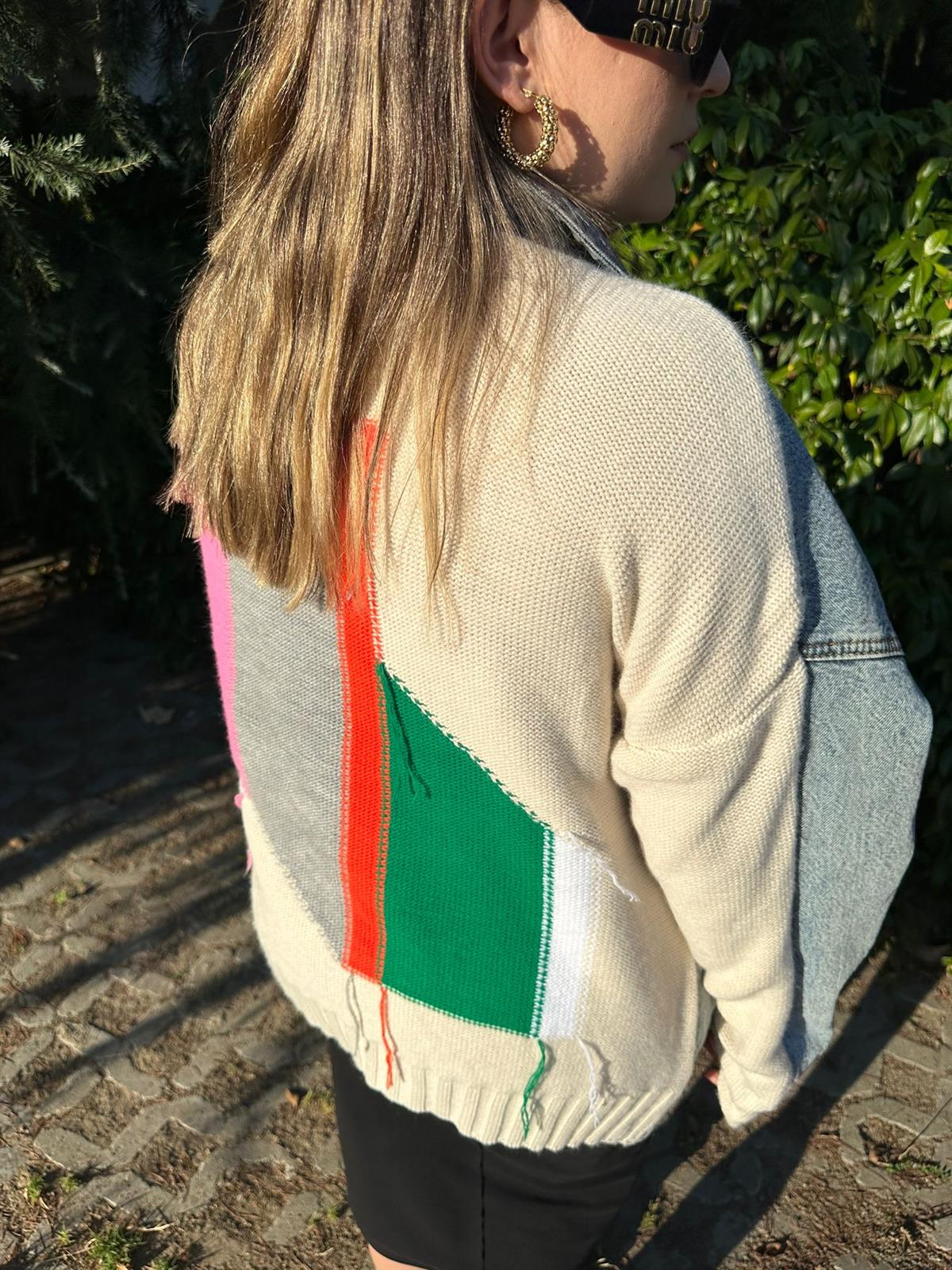 Arkası Örme Kot Ceket | StrawberryWear