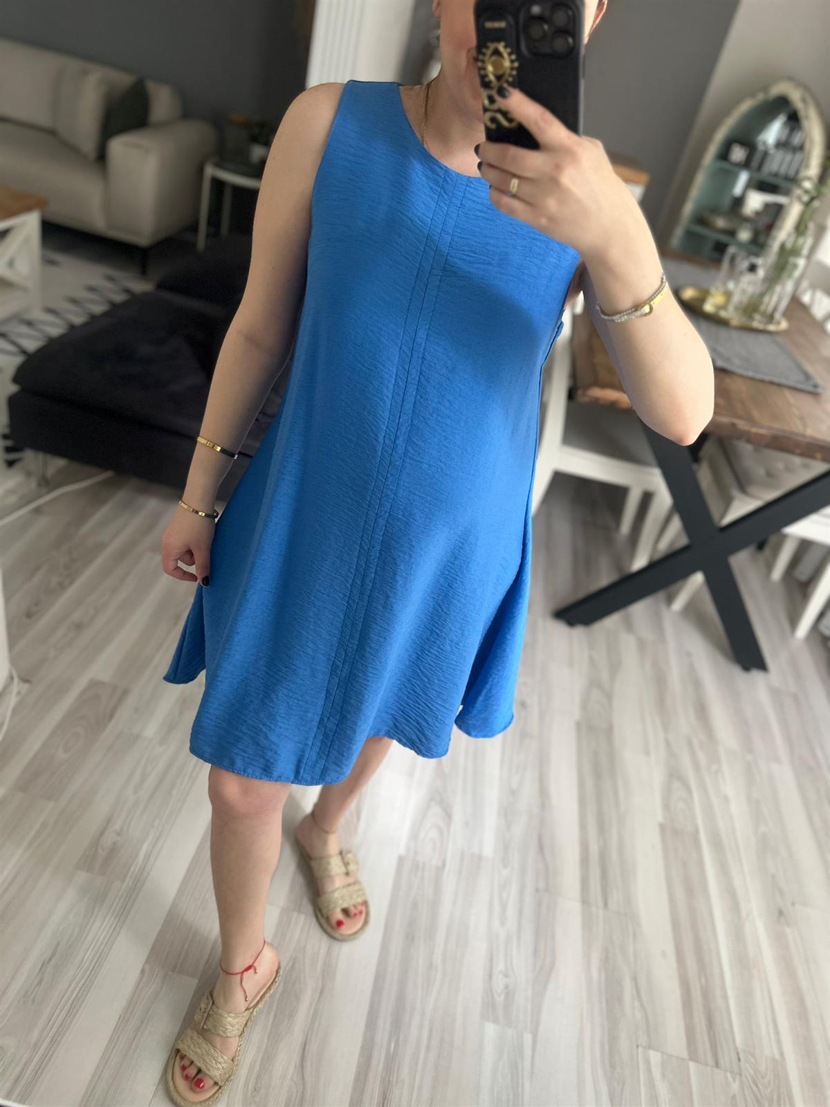 Mavi Çan Elbise | StrawberryWear