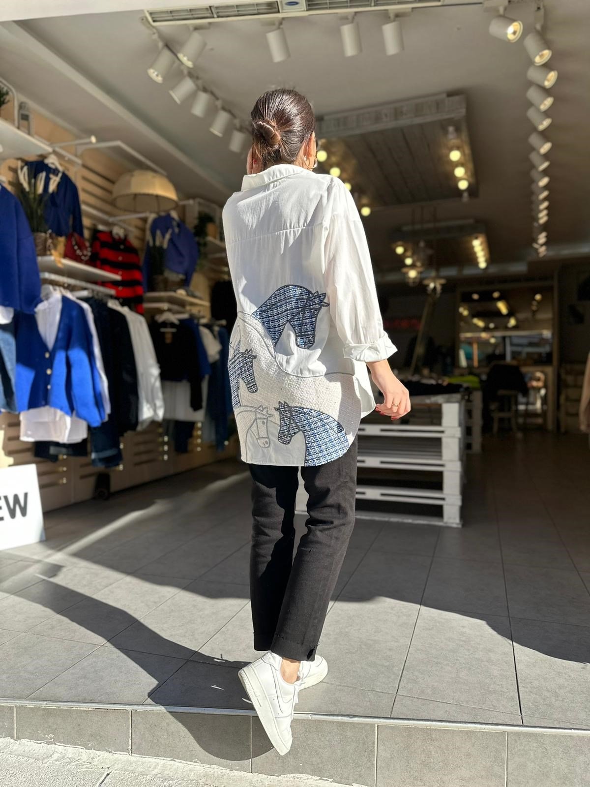 Tüvit Detaylı  Oversize Gömlek | StrawberryWear