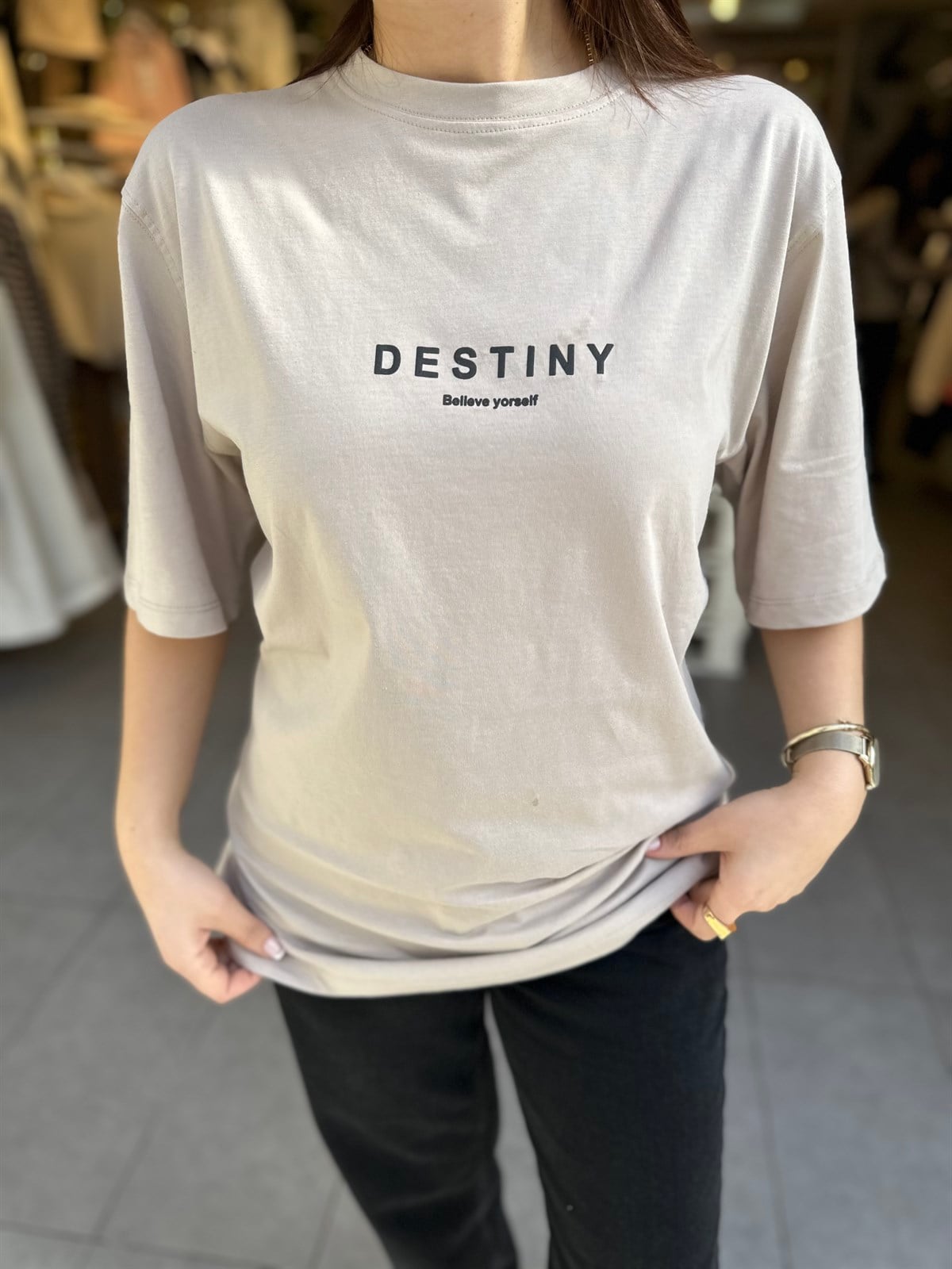 Vizon Sırt Baskılı Basic | StrawberryWear