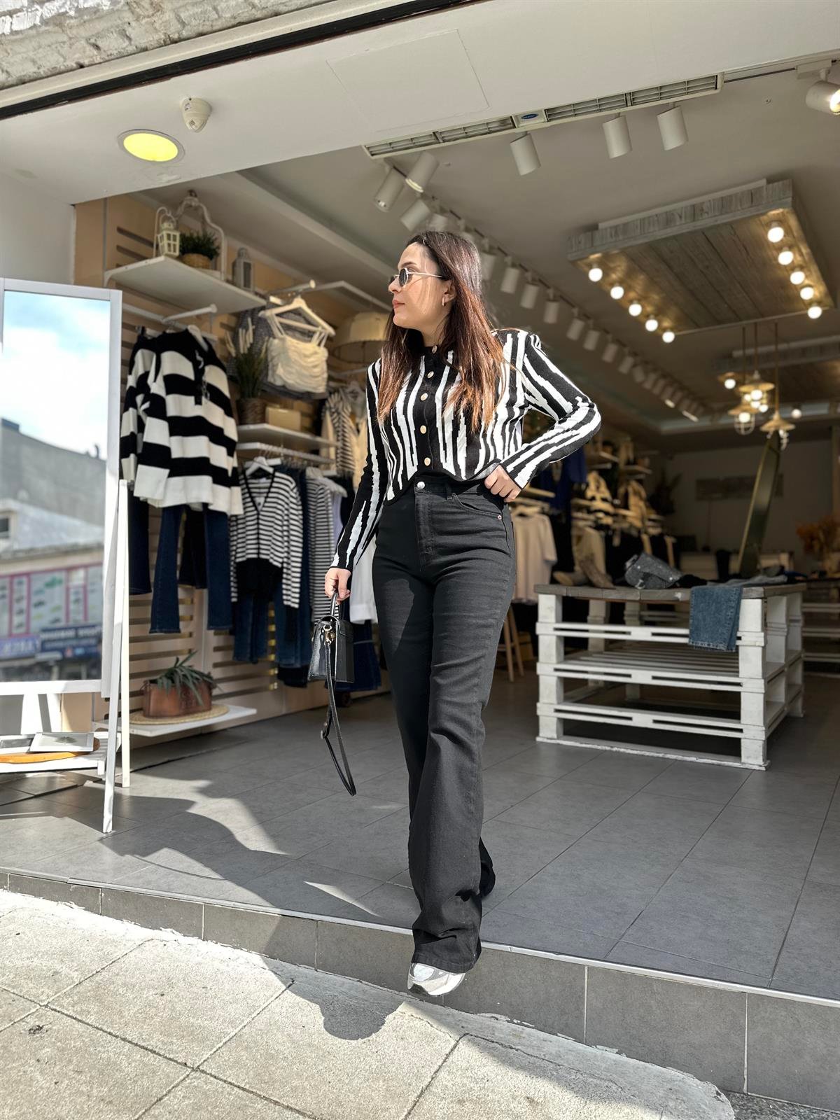 Zebra Desenli Hırka | StrawberryWear