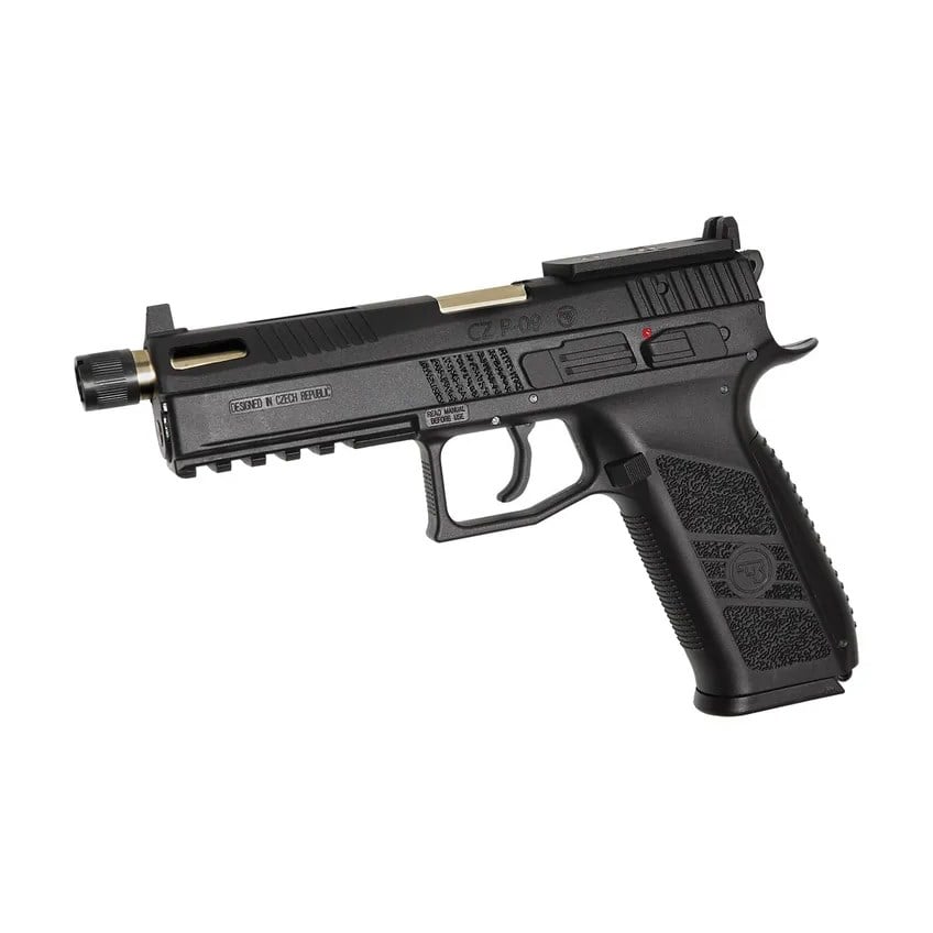 ASG CZ P-09 Optic Ready Co2 Siyah Airsoft Tabanca + 10 Adet Co2 Tüp + 0.20gr BB + Taşıma Çantası + Balistik Gözlük