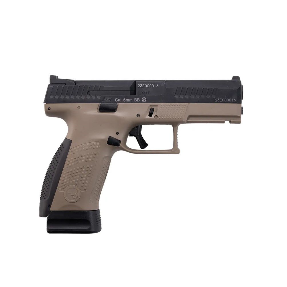 ASG CZ P-10C Co2 Dual Tone Airsoft Tabanca + 10 Adet Co2 Tüp + 0.20gr BB + Taşıma Çantası + Balistik Gözlük