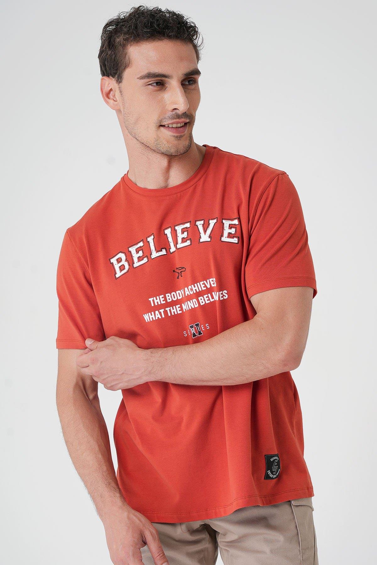 Believe T-Shirt By Ertan Balaban - TURUNCU