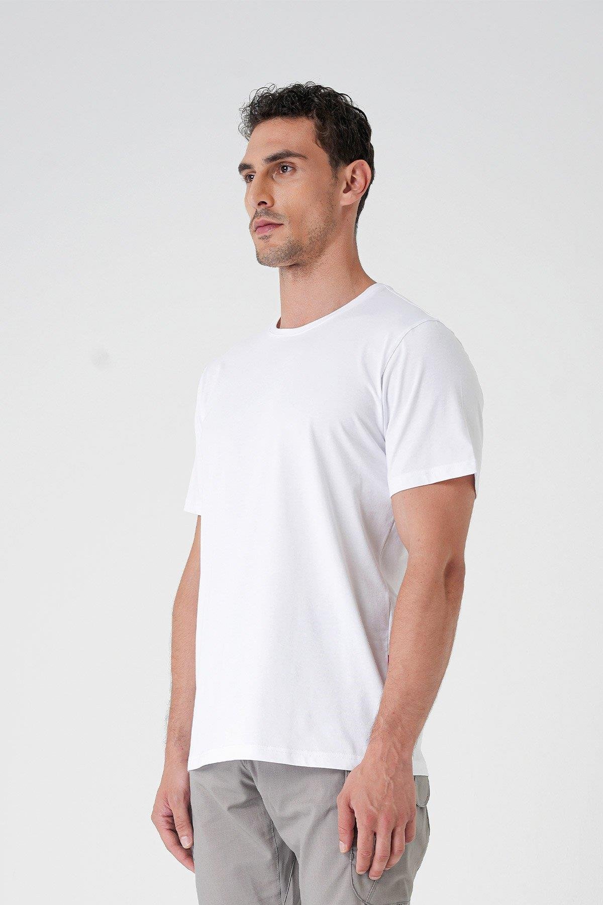 Casual Neo Organic T-Shirt - BEYAZ
