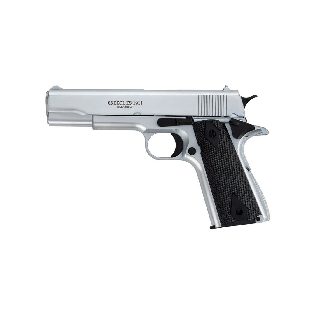 Ekol ES 1911 Havalı Tabanca - Beyaz + 10 Adet Co2 + 3 Adet 4.5mm BB + Taşıma Çantası + Balistik Gözlük