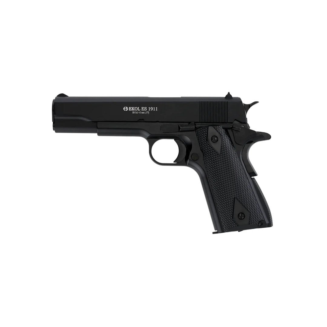 Ekol ES 1911 Havalı Tabanca - Siyah + 10 Adet Co2 + 3 Adet 4.5mm BB + Taşıma Çantası + Balistik Gözlük