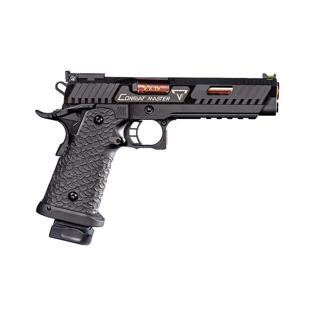 EMG / TTI 2011 Combat Master Logolu + Green Gas + 0.20gr BB + Taşıma Çantası + Balistik Gözlük