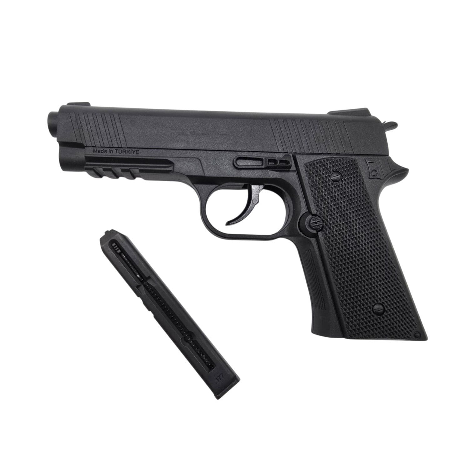 Rubino RBN-1911 Siyah Havalı Tabanca + 10 Adet Co2 + 3 Adet 4.5mm BB + Taşıma Çantası + Balistik Gözlük