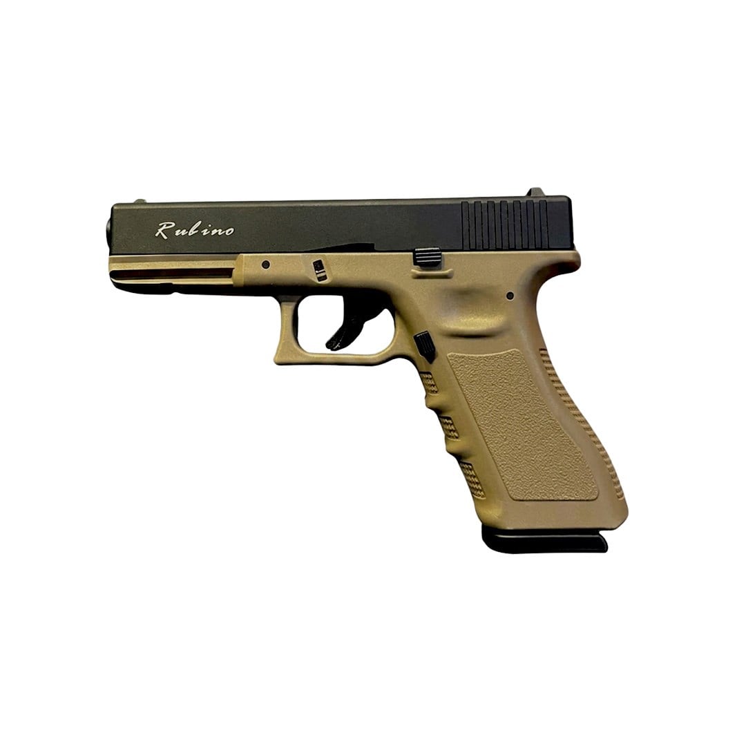 Rubino RBN-GL17 Blowback Çöl Rengi Havalı Tabanca + 10 Adet Co2 + 3 Adet 4.5mm BB + Taşıma Çantası + Balistik Gözlük