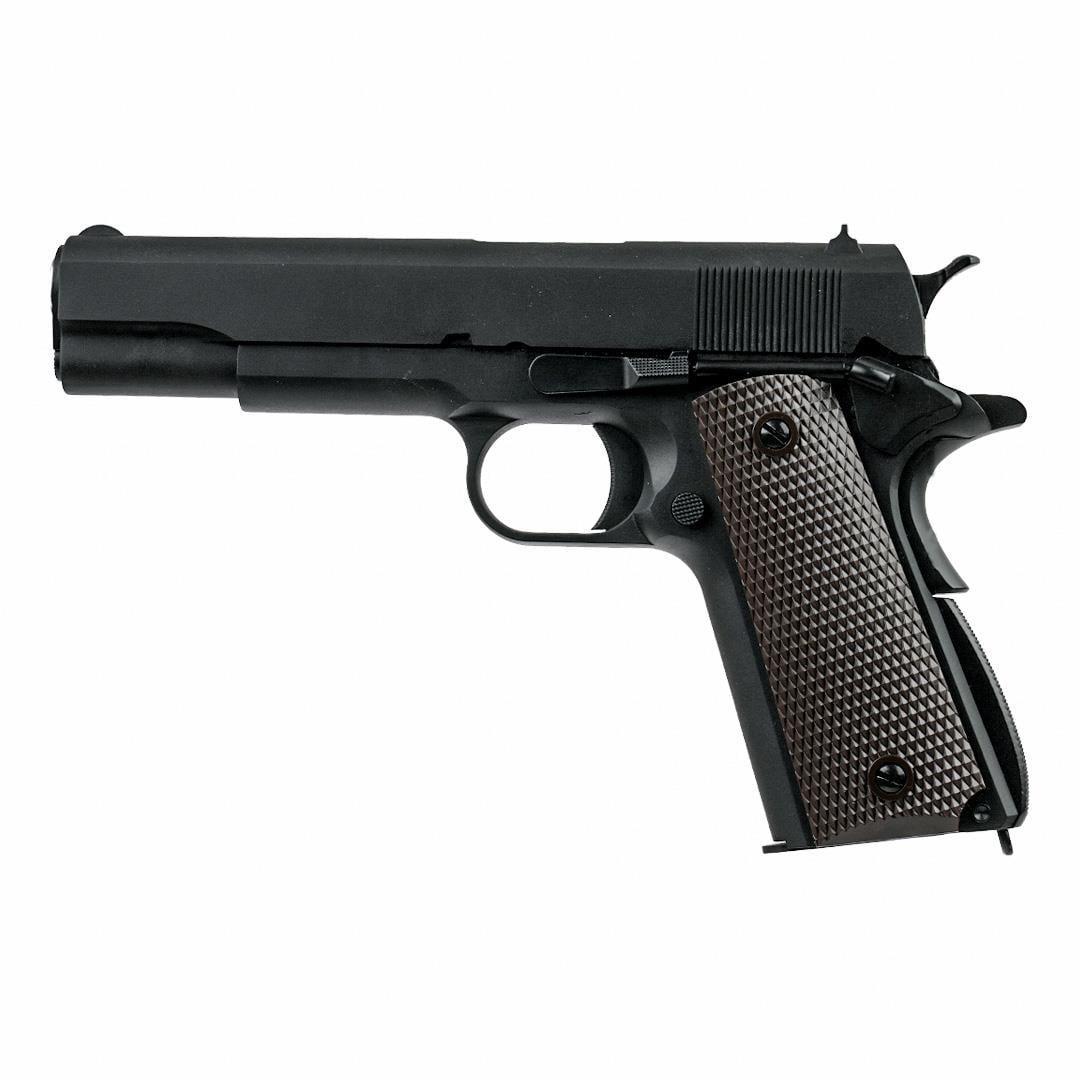 We Colt 1911 Gen2 Siyah Airsoft Tabanca + Green Gas + 0.20gr BB + Taşıma Çantası + Balistik Gözlük