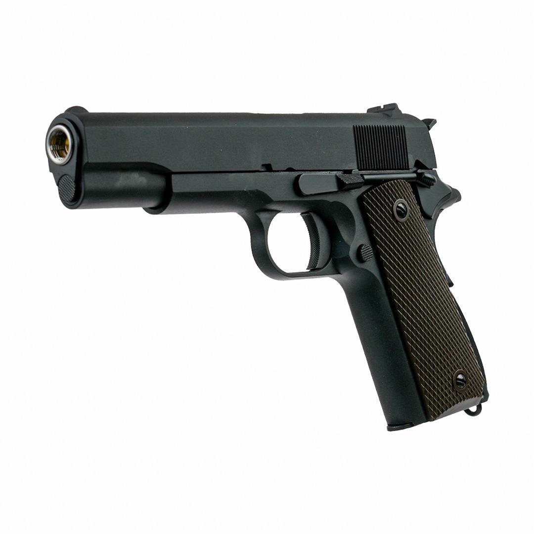 We Colt 1911 Gen2 Siyah Airsoft Tabanca + Green Gas + 0.20gr BB + Taşıma Çantası + Balistik Gözlük