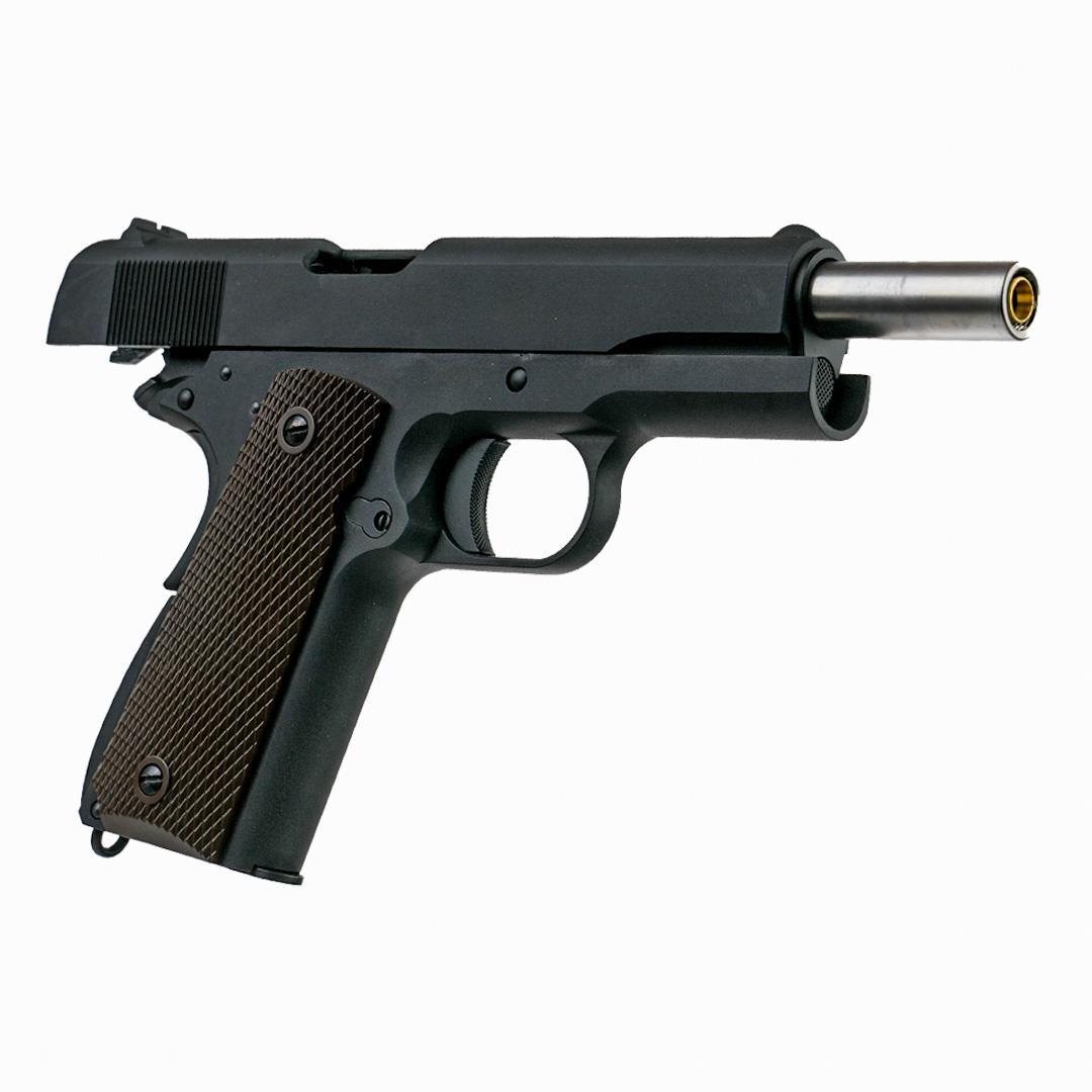 We Colt 1911 Gen2 Siyah Airsoft Tabanca + Green Gas + 0.20gr BB + Taşıma Çantası + Balistik Gözlük