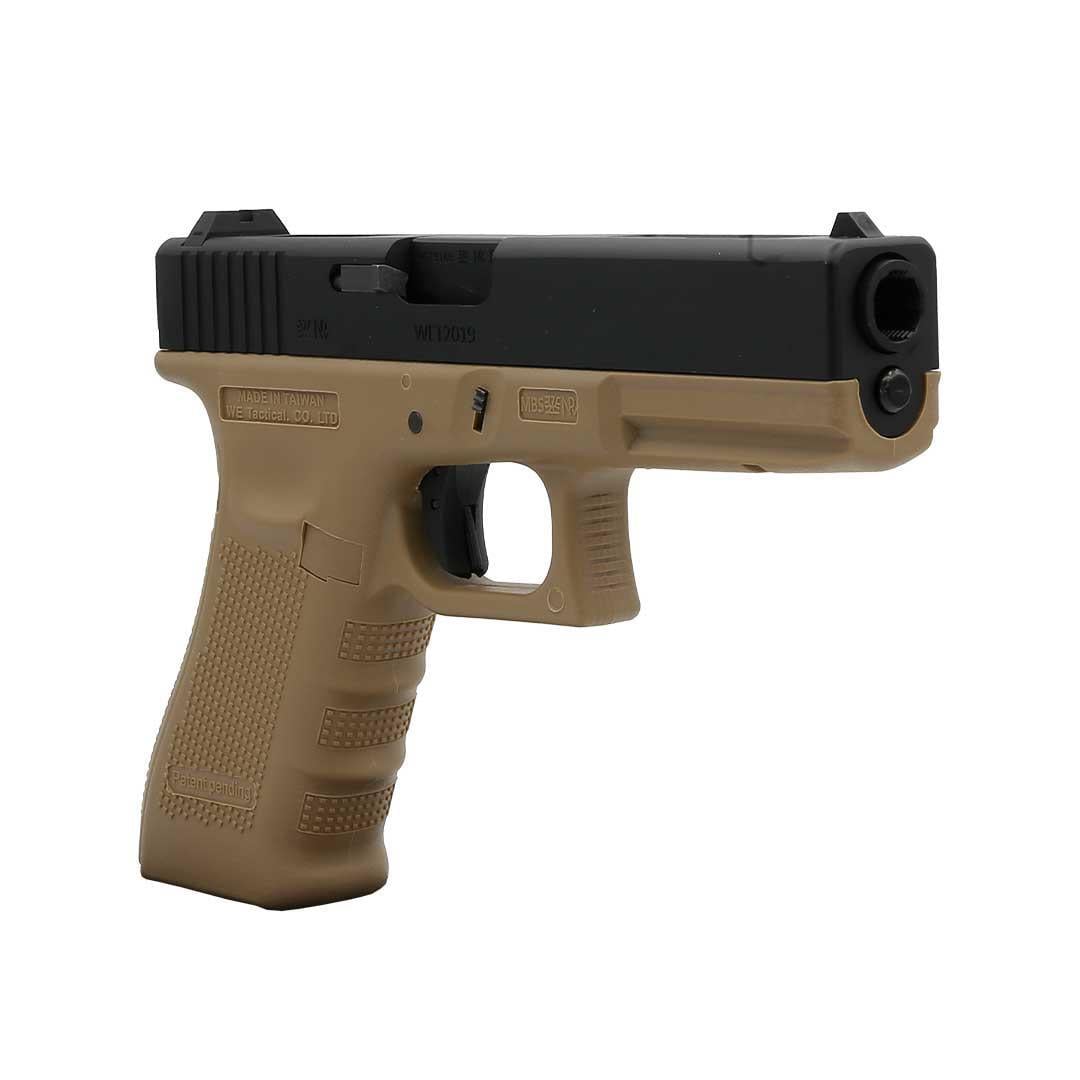We Glock 18 Gen4 Tan + Green Gas + 0.20gr BB + Taşıma Çantası + Balistik Gözlük