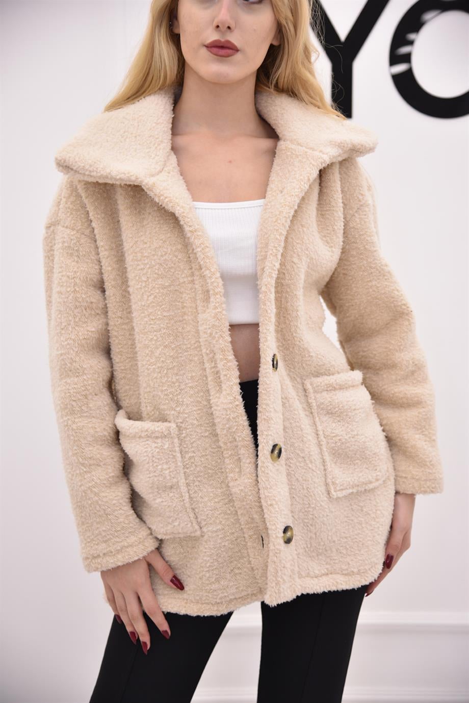 Bej Teddy Mont 100431