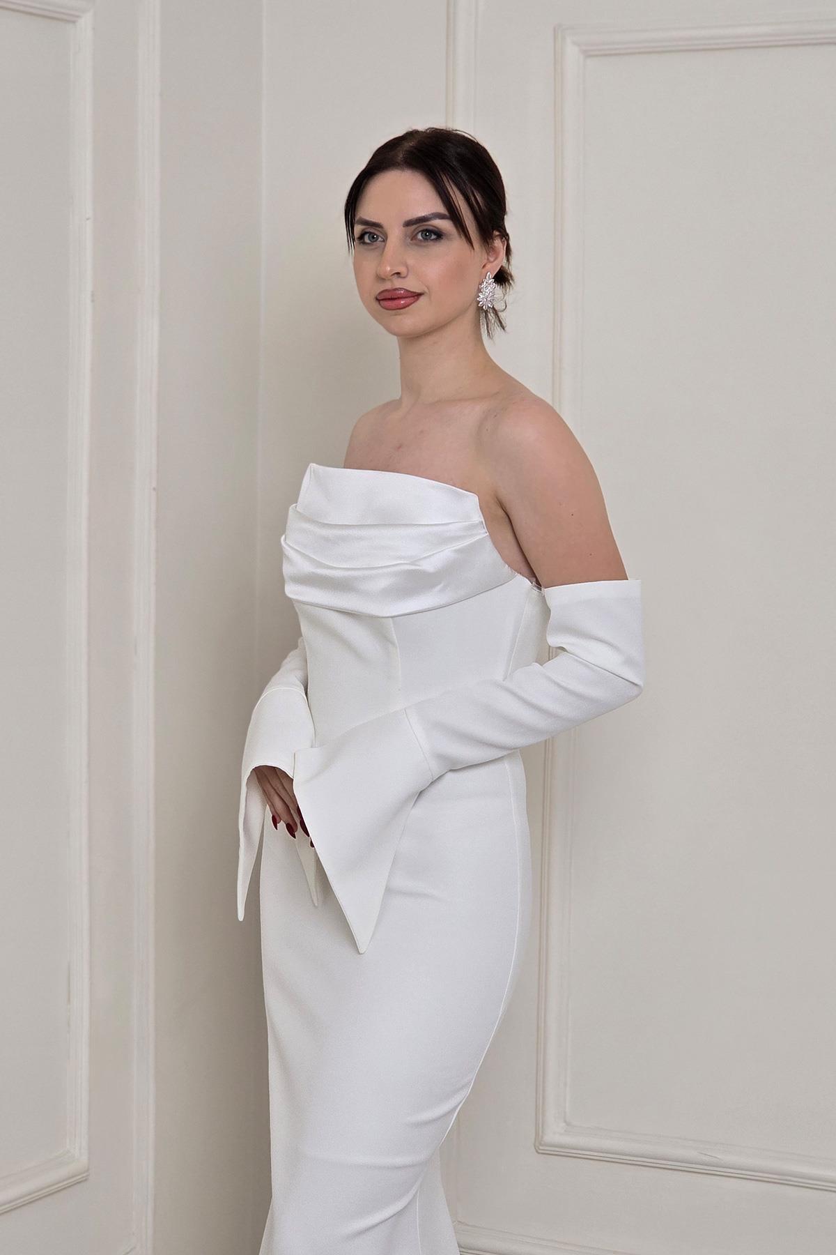 Beyaz Alya Abiye 0702