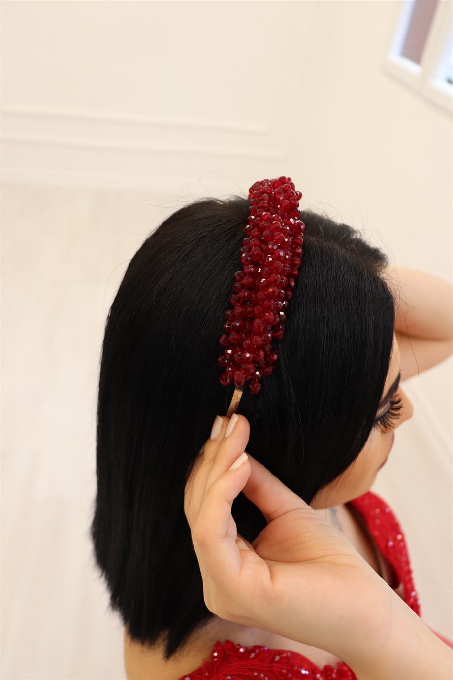 Bordo Abiye Tacı 0145