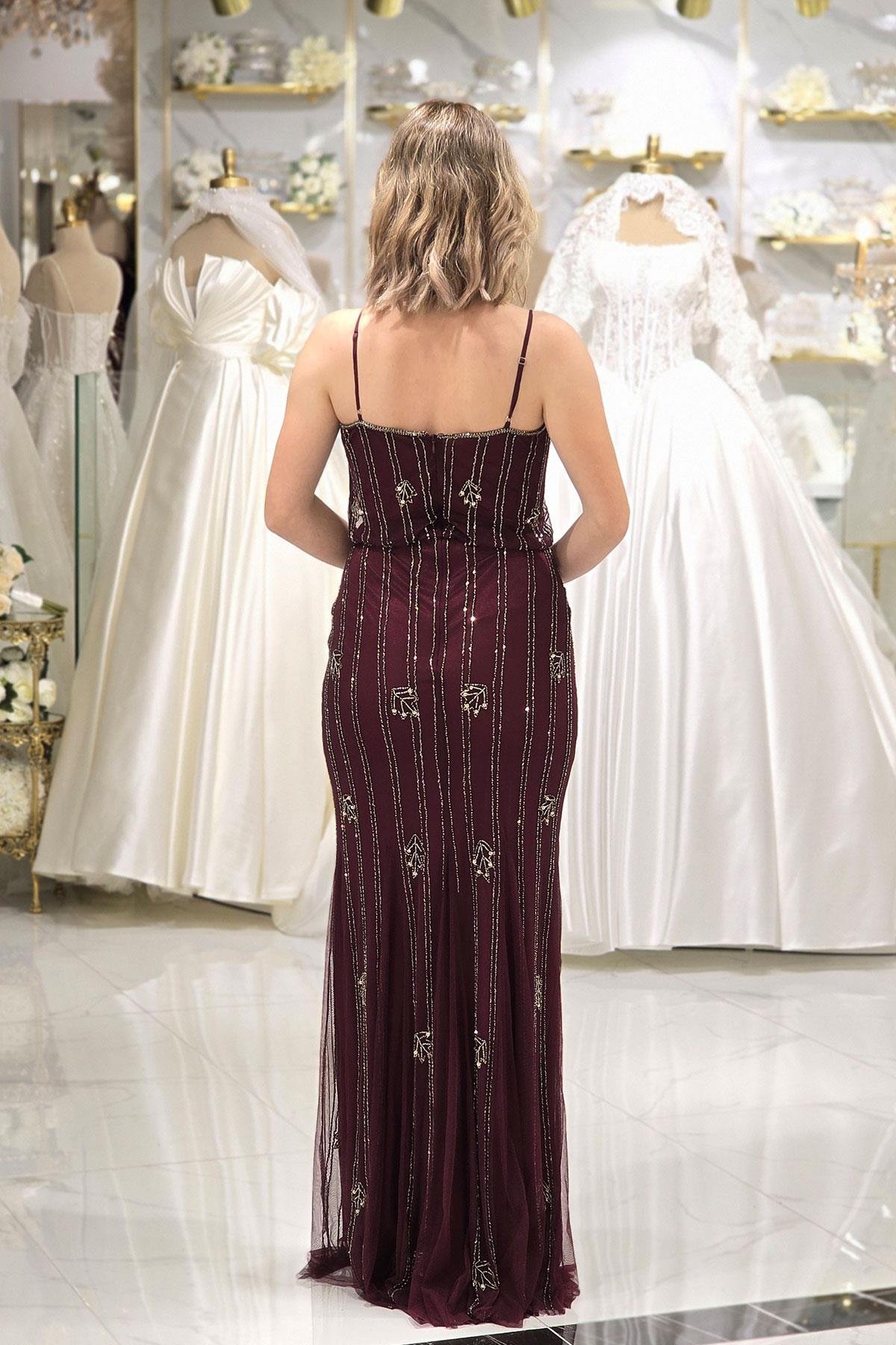Bordo İthal Abiye 1061