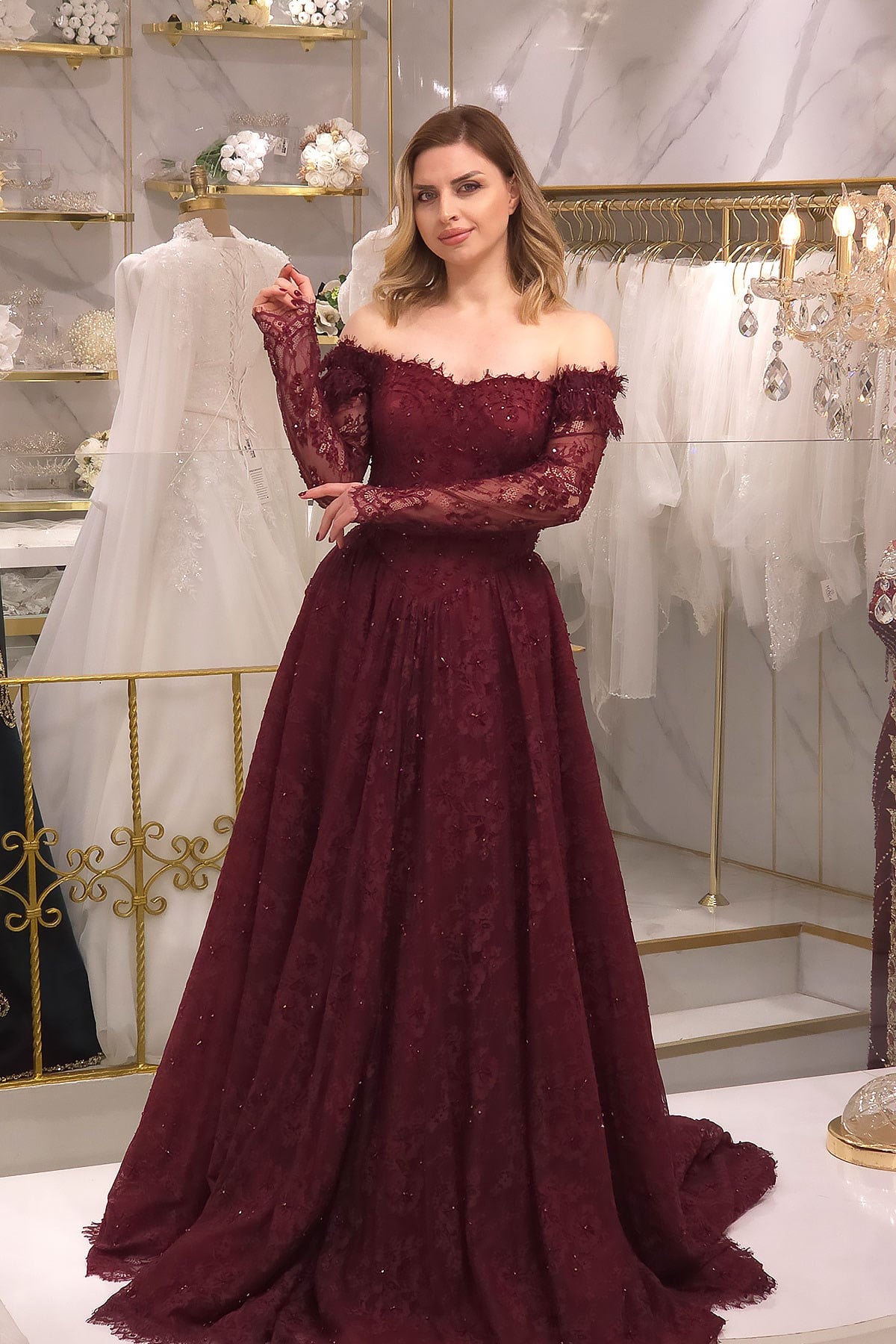 Bordo Ync Nişanlık 8085